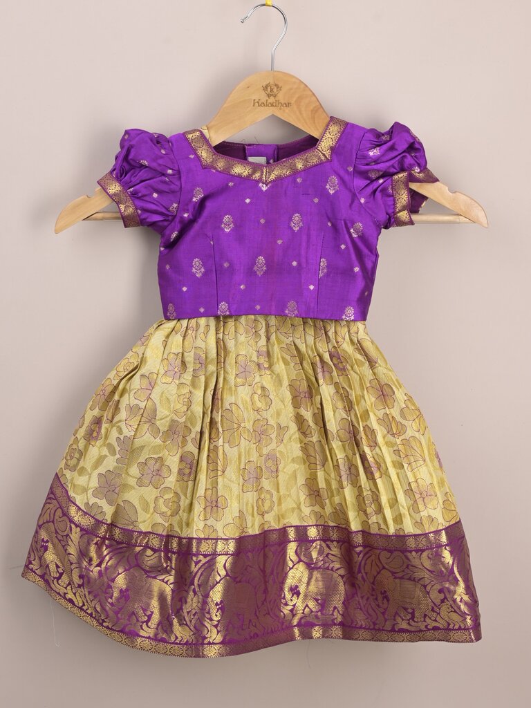 Kids Traditional Pattu Lehenga Set | Festive & Ethnic Wear | 0-6 months