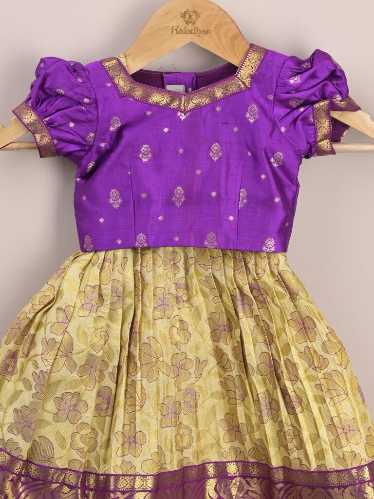 Kids Traditional Pattu Lehenga Set | Festive & Ethnic Wear | 0-6 months
