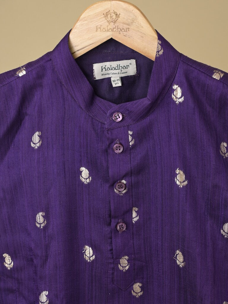 Raw silk Boys Kurta set – Comfortable Fit 10-11 years