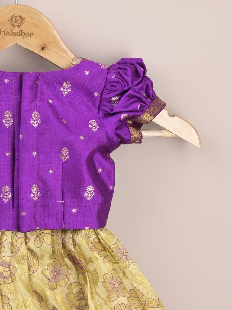 Kids Traditional Pattu Lehenga Set | Festive & Ethnic Wear | 0-6 months