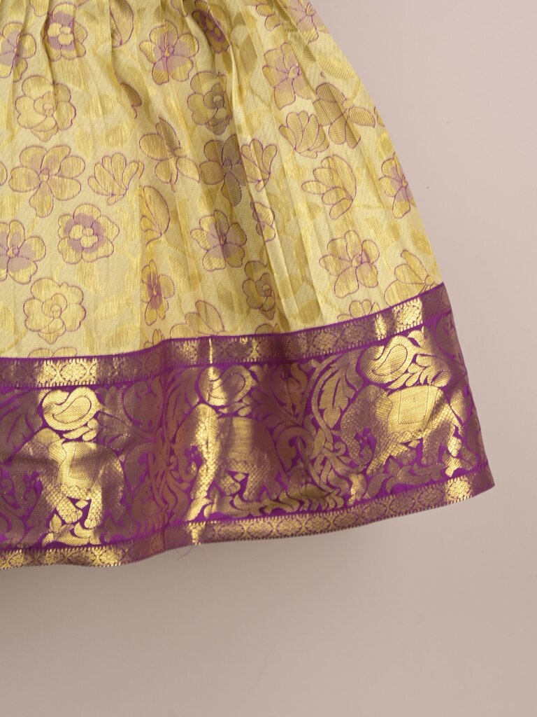 Kids Traditional Pattu Lehenga Set | Festive & Ethnic Wear | 0-6 months