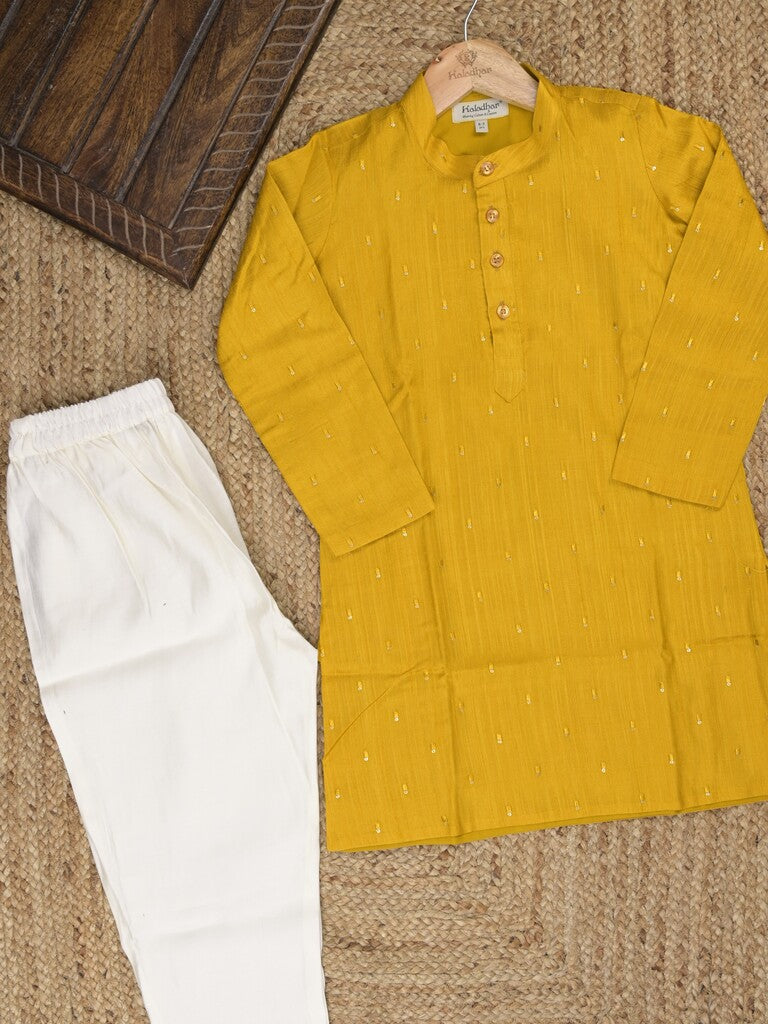 Raw silk Boys Kurta set – Comfortable Fit 6-7 years