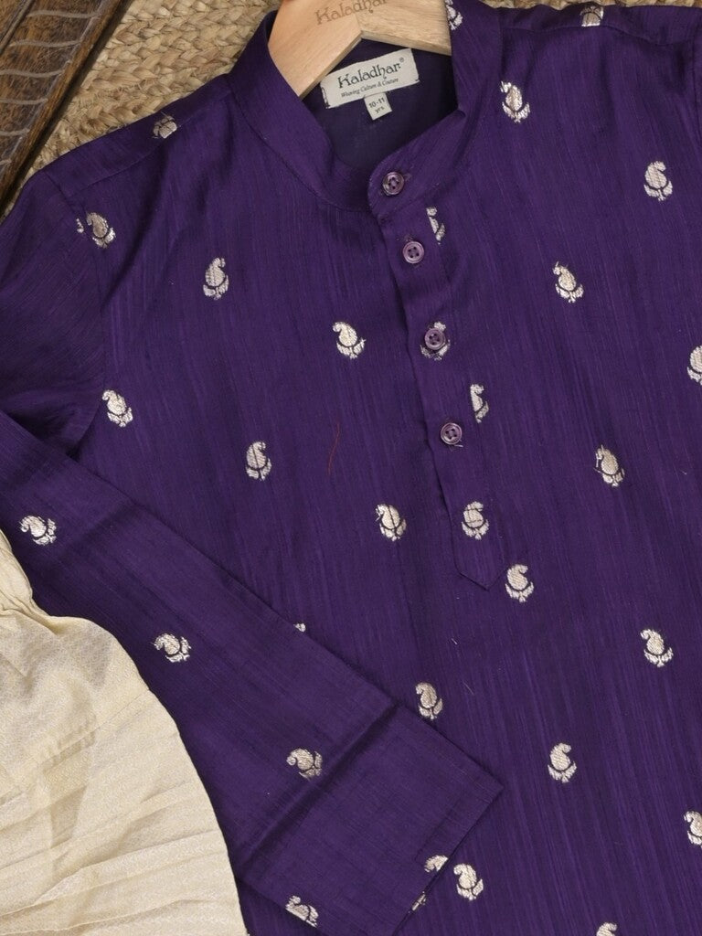 Raw silk Boys Kurta set – Comfortable Fit 10-11 years