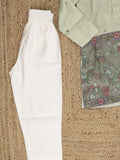 Tissue Kalamkari Boys Kurta set – Comfortable Fit 4-5 years