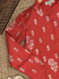 Raw silk Boys Kurta set – Comfortable Fit 8-9 years