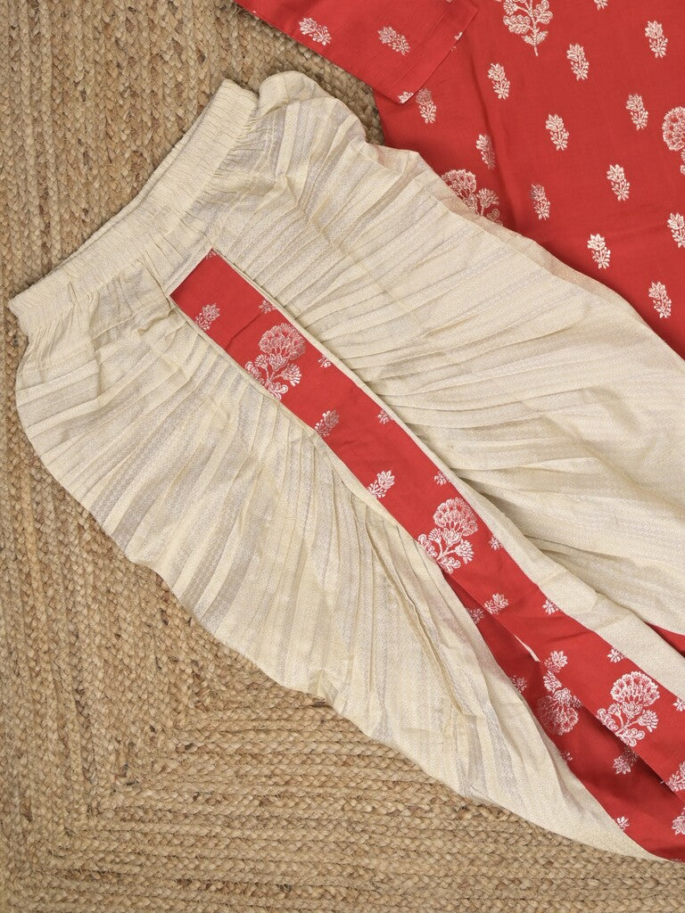 Raw silk Boys Kurta set – Comfortable Fit 8-9 years