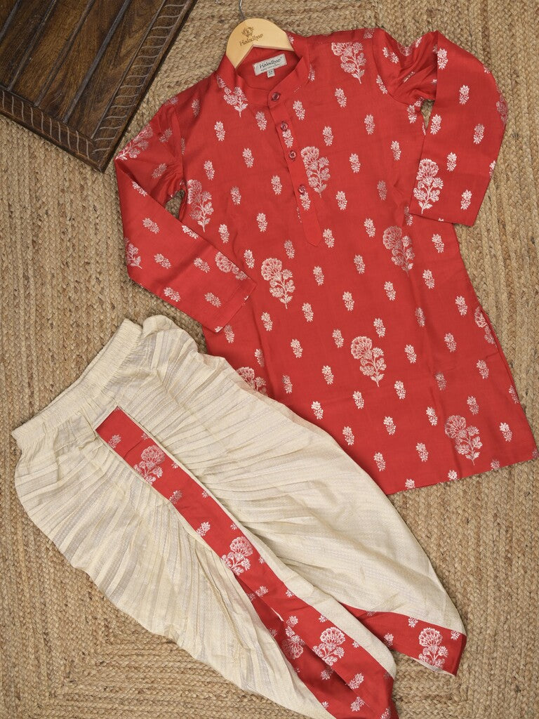 Raw silk Boys Kurta set – Comfortable Fit 8-9 years