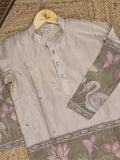 Tissue Kalamkari Boys Kurta set – Comfortable Fit 8-9 years
