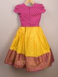 Designer pattu lehengas for girls | cream & red | party wear & festive wear | 8-9 years