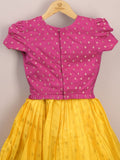 Designer pattu lehengas for girls | cream & red | party wear & festive wear | 8-9 years