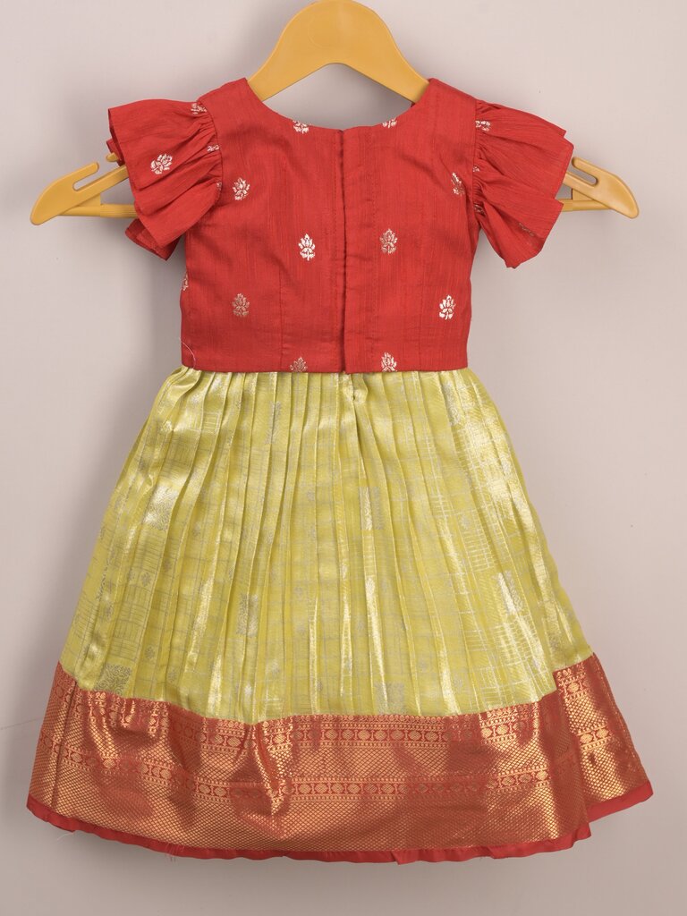 Kids Traditional Pattu Lehenga Set | Festive & Ethnic Wear | 0-6 months