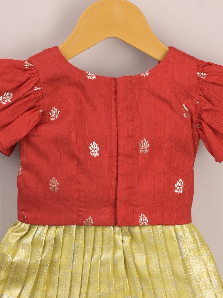 Kids Traditional Pattu Lehenga Set | Festive & Ethnic Wear | 0-6 months
