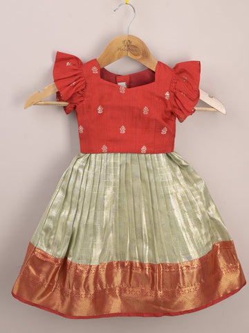 Kids Traditional Pattu Lehenga Set | Festive & Ethnic Wear | 0-6 months