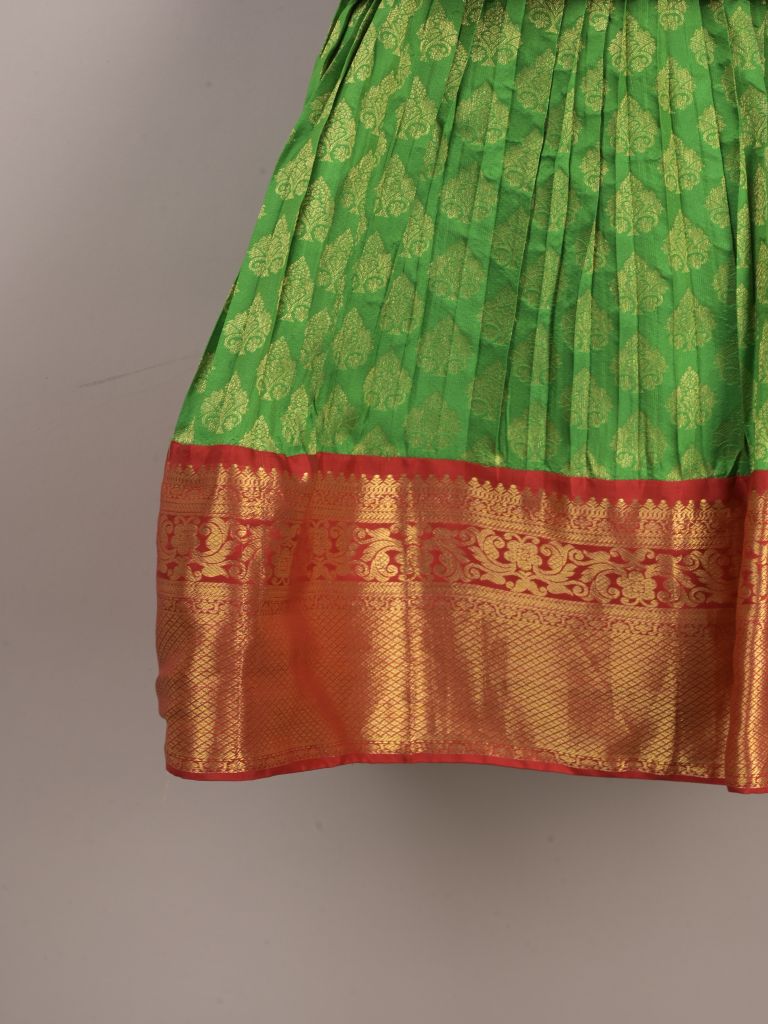 Kids Traditional Pattu Lehenga Set | light pink | Festive & Ethnic Wear | 1-2 year