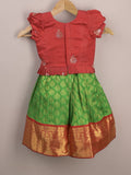 Kids Traditional Pattu Lehenga Set | light pink | Festive & Ethnic Wear | 1-2 year