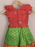 Kids Traditional Pattu Lehenga Set | light pink | Festive & Ethnic Wear | 1-2 year