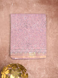 Kota fancy saree light purple color allover prints & small zari border with printed pallu and printed blouse