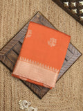 Maheshwari fancy saree with allover zari motifs & zari border with contrast blouse