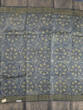 Maheshwari fancy saree navy blue color allover prints & zari border with printed pallu and printed blouse
