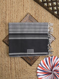 Kanchi cotton saree with allover stripes and running blouse