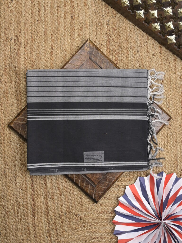 Kanchi cotton saree with allover stripes and running blouse