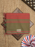 Kanchi cotton saree with allover stripes and running blouse