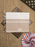 Kanchi cotton saree with allover stripes and running blouse