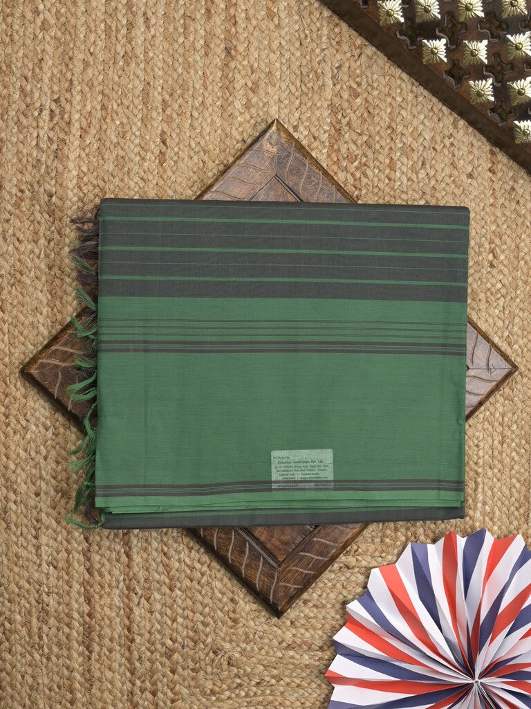 Kanchi cotton saree with allover stripes and running blouse