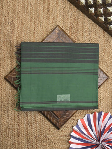 Kanchi cotton saree with allover stripes and running blouse