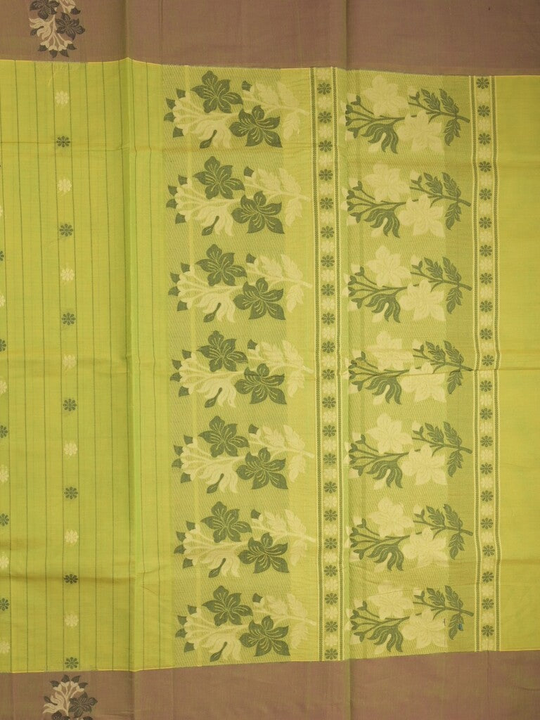 Kanchi cotton saree with allover motifs and contrast border paired with self-blouse