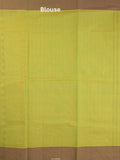 Kanchi cotton saree with allover motifs and contrast border paired with self-blouse