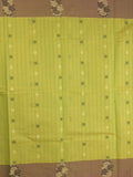 Kanchi cotton saree with allover motifs and contrast border paired with self-blouse
