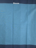 Kanchi cotton saree with allover motifs and contrast border paired with self-blouse
