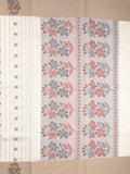 Kanchi cotton saree with allover motifs and contrast border paired with self-blouse