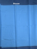 Kanchi cotton saree with allover motifs and contrast border paired with self-blouse