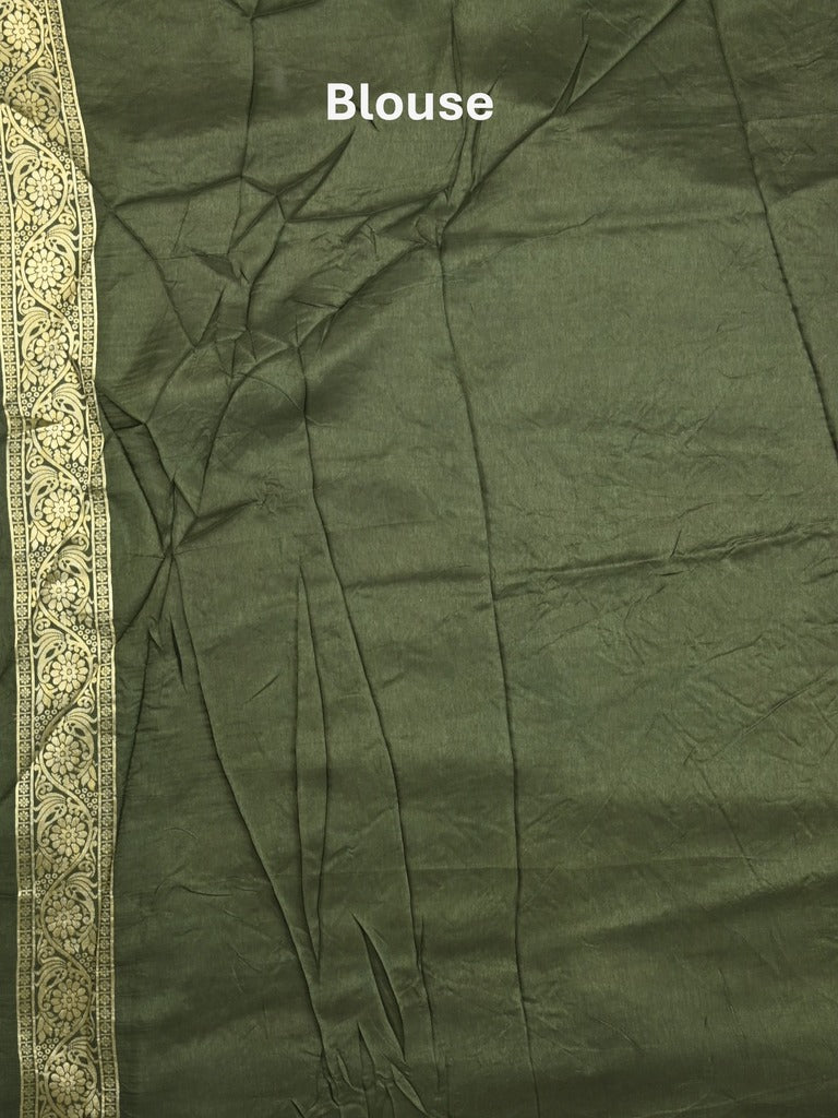 Dola silk fancy saree pink color allover weaves & zari border with rich pallu and attached plain blouse