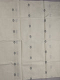 Kanchi cotton saree with allover motifs & contrast border with attached blouse