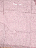 Kota fancy saree light purple color allover prints & small zari border with printed pallu and printed blouse