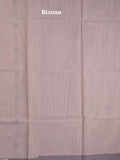 Kanchi cotton saree with allover motifs & contrast border with attached blouse