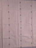 Kanchi cotton saree with allover motifs & contrast border with attached blouse