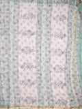 Kota fancy saree white color allover prints & small zari border with printed pallu and printed blouse