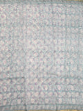 Kota fancy saree white color allover prints & small zari border with printed pallu and printed blouse
