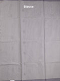 Kanchi cotton saree with allover motifs & contrast border with attached blouse