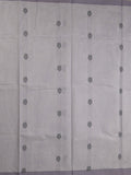 Kanchi cotton saree with allover motifs & contrast border with attached blouse