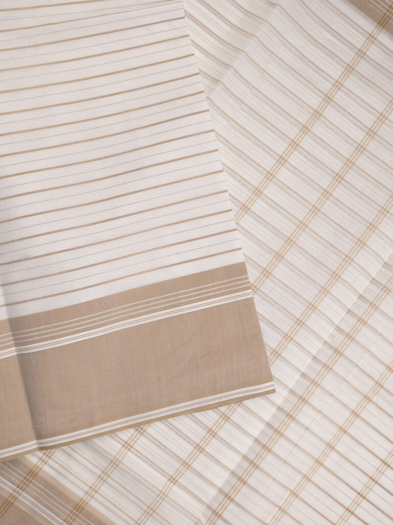 Kanchi cotton saree with allover stripes and running blouse