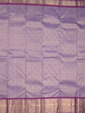 Kanchi pattu saree light purple color allover zari weaves & zari border with rich pallu and contrast plain blouse