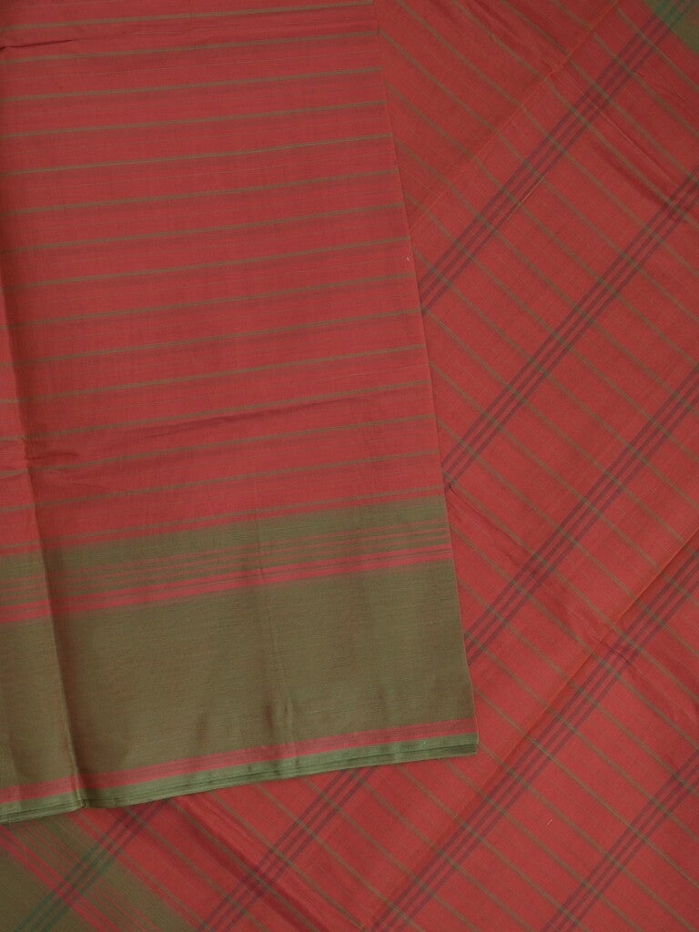 Kanchi cotton saree with allover stripes and running blouse