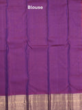 Kanchi pattu saree light purple color allover zari weaves & zari border with rich pallu and contrast plain blouse