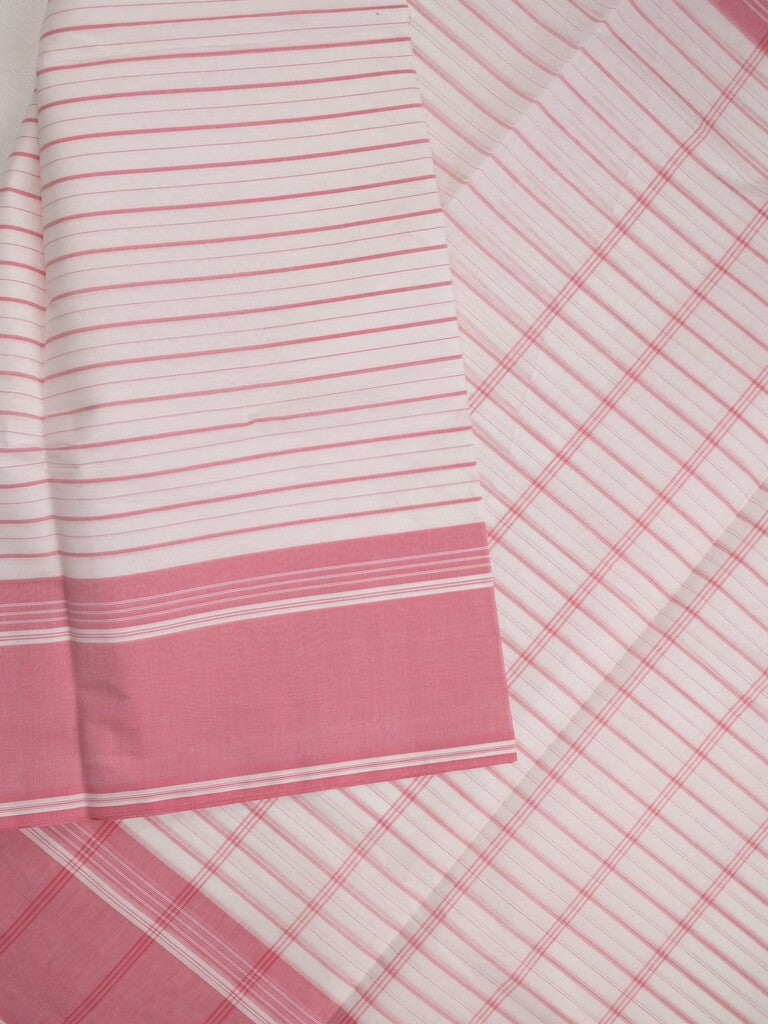 Kanchi cotton saree with allover stripes and running blouse