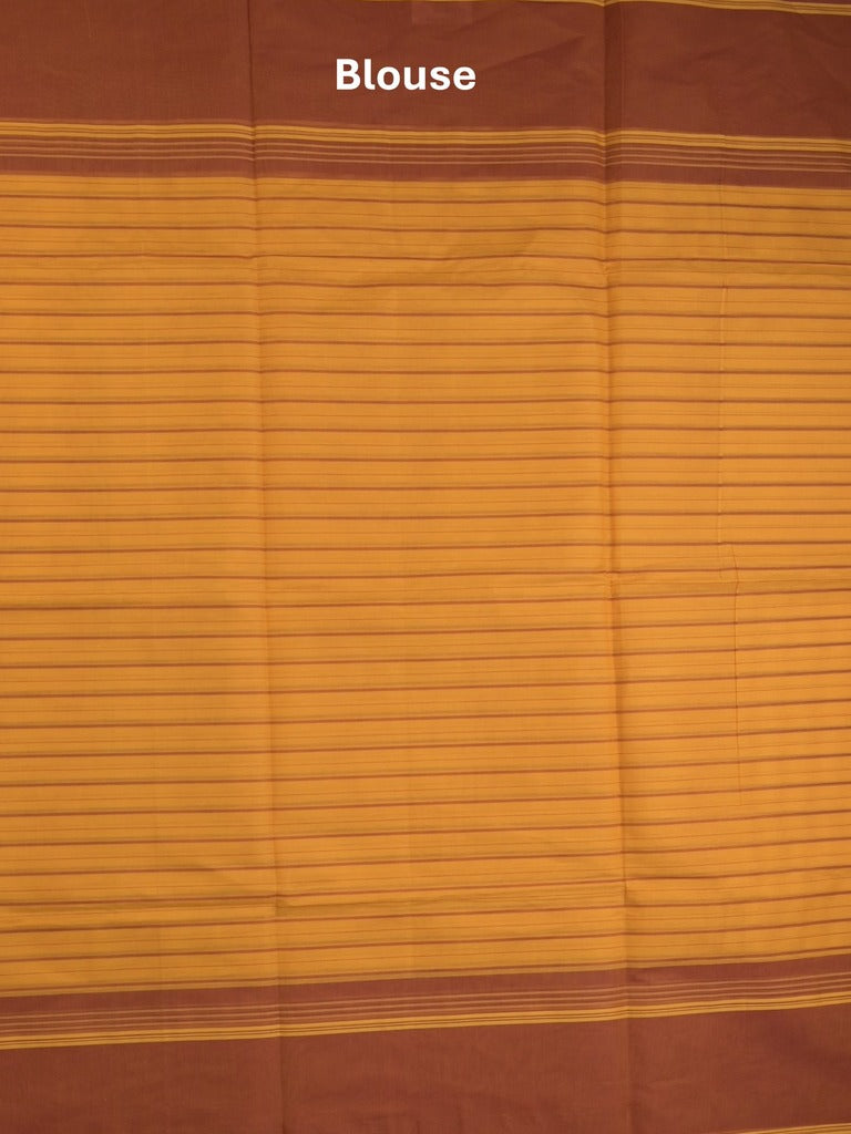 Kanchi cotton saree with allover stripes and running blouse